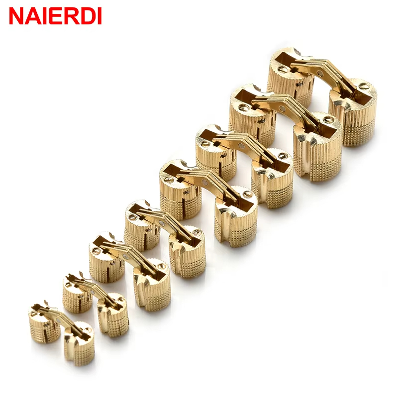 Furniture Hardware Replacement Parts - NAIERDI Copper Brass Furniture Hinges 8-18mm