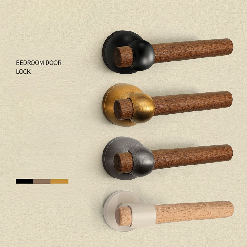 Furniture Hardware In China - Luxury Black Walnut Door Lock Bedroom