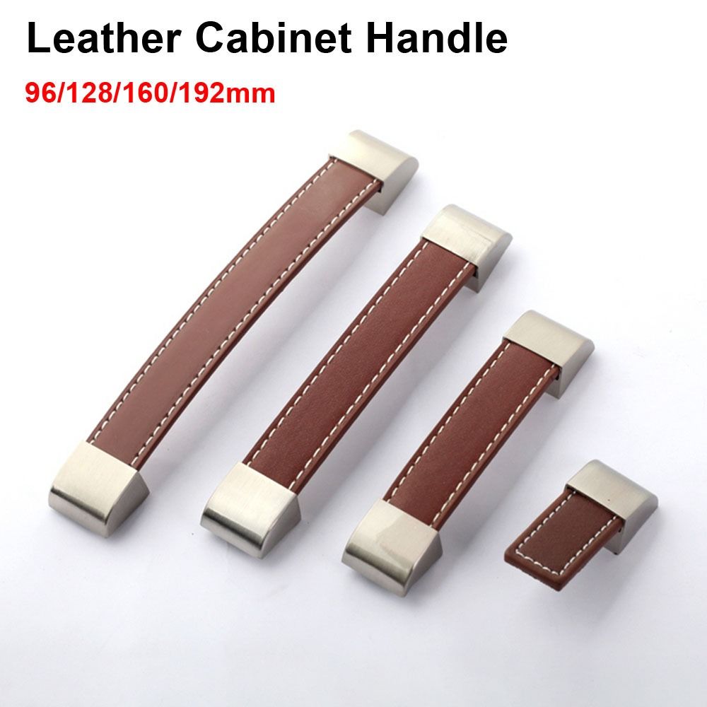 Furniture Hardware In China - 1Pcs Brown Soft Leather Leather Cabinet