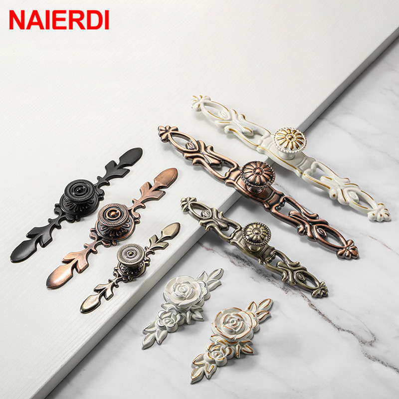 NAIERDI Bronze Door Handles Ca - Vintage Furniture Hardware Pulls 评论和价格