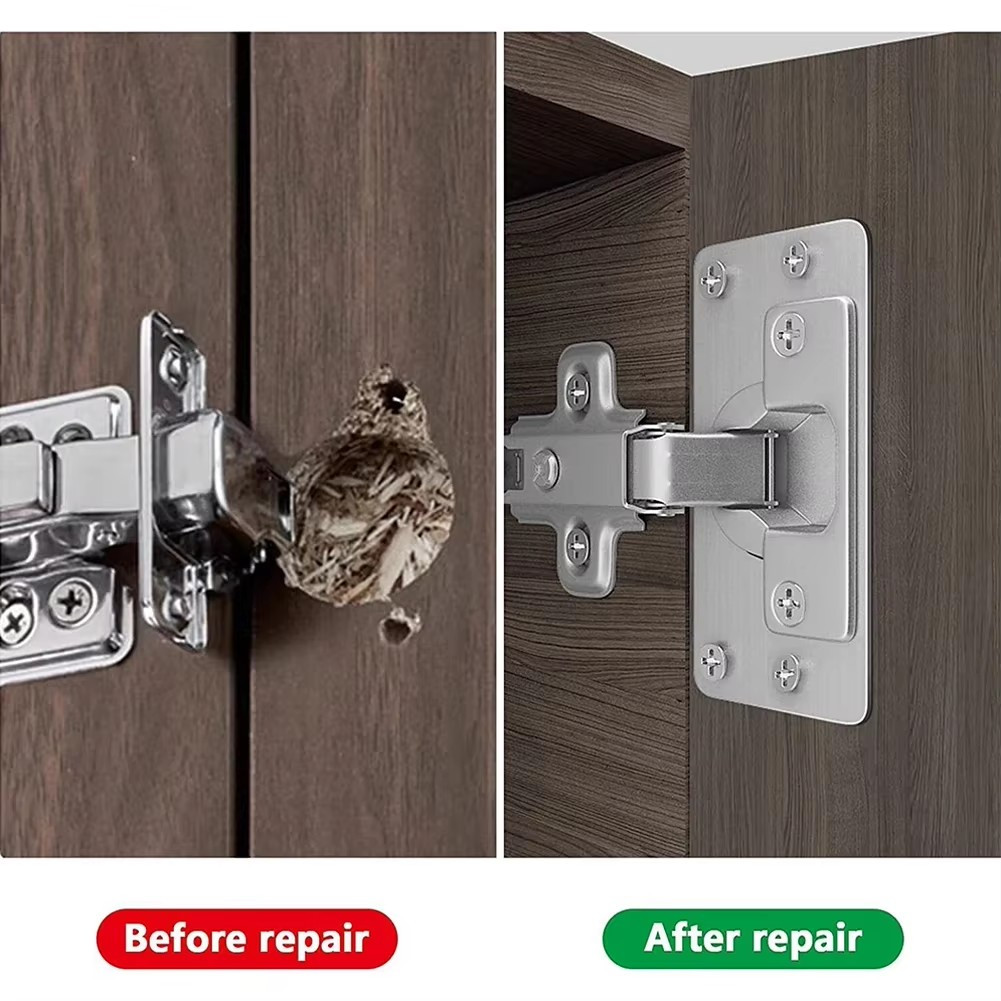 4Pair Hinge Repair Plate Cabin - Furniture Hardware Replacement Parts 评论和价格