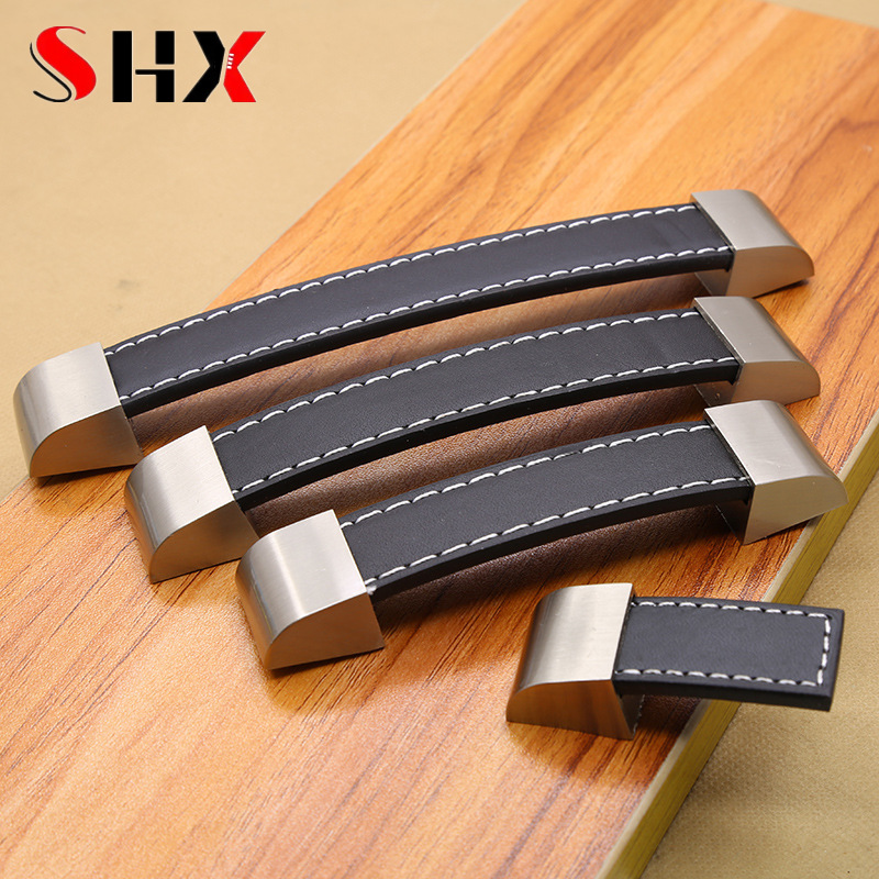 Modern High-grade Leather Hand - Vintage Furniture Hardware Pulls 评论和价格
