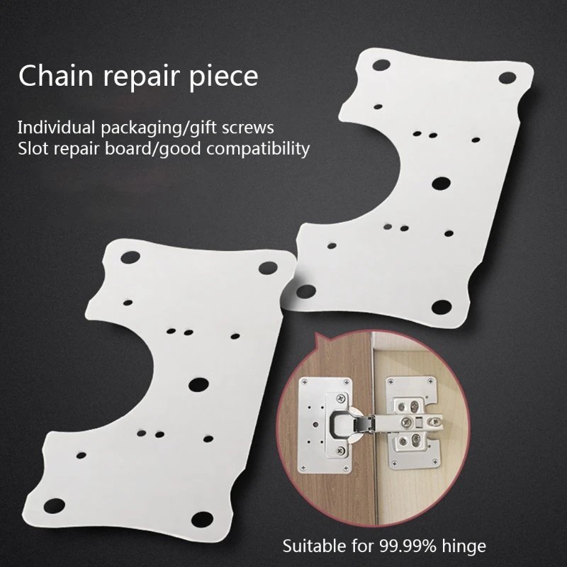 4 Pcs Cabinet Hinge Repair Pla - Furniture Hardware Replacement Parts 评论和价格