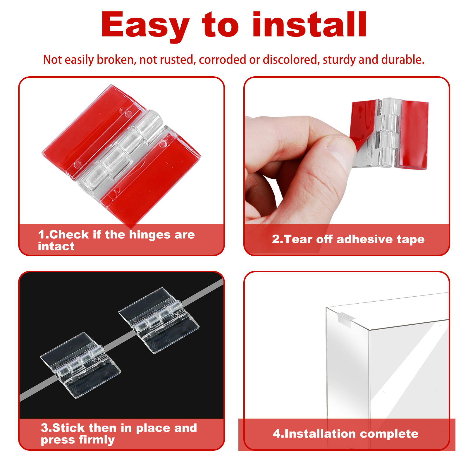 10/20Pcs Folding Hinges Acryli - Furniture Hardware Replacement Parts 评论和价格