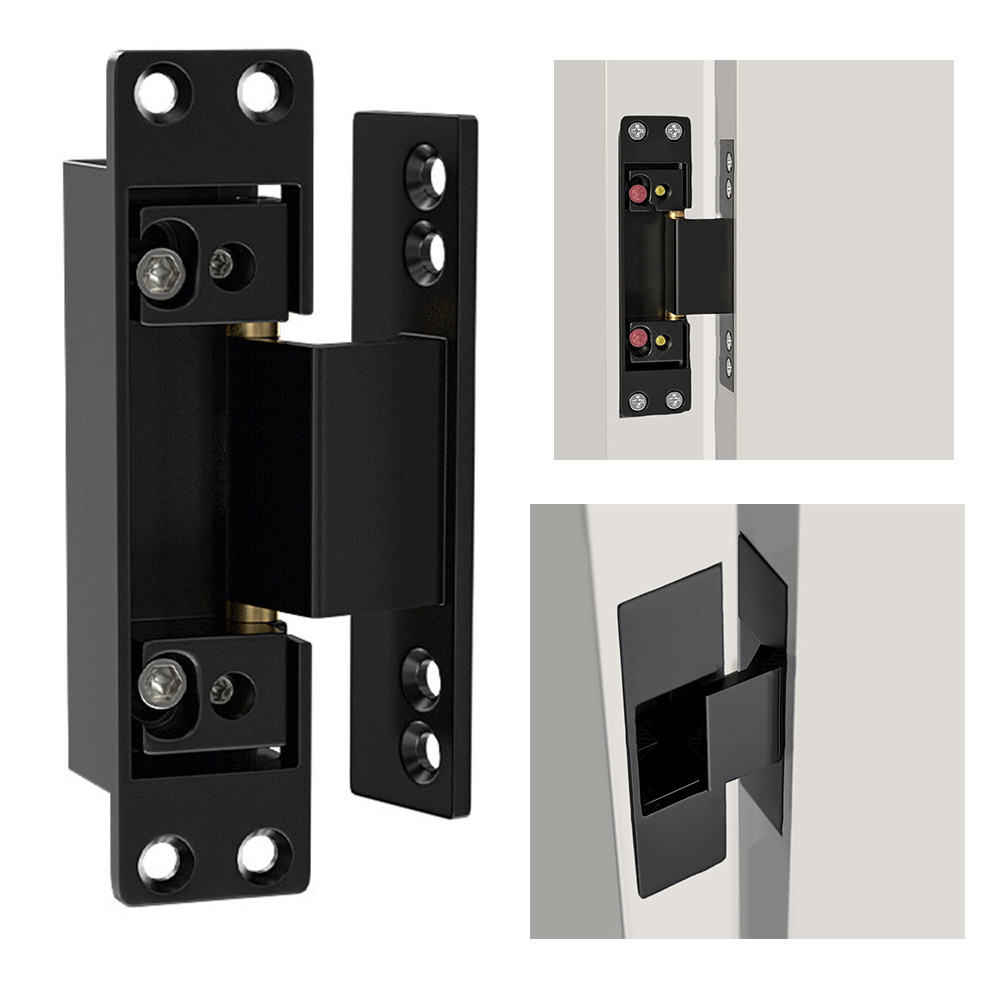 1Pcs Black Door Hinges Invisib - Furniture Hardware Replacement Parts 评论和价格