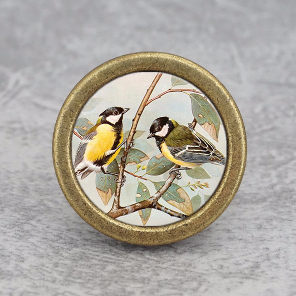 Two Birds--Drawer Knobs Vintag - Vintage Furniture Hardware Pulls 评论和价格
