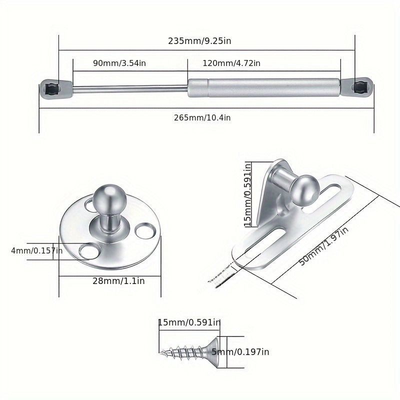 2pcs Gas Spring Shocks Struts  - Furniture Hardware Replacement Parts 评论和价格